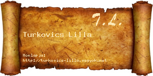 Turkovics Lilla névjegykártya